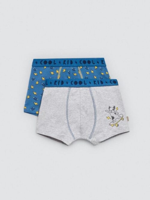 Pacote com 2 boxers infantis de algodão estampados da Kids Cool Kid