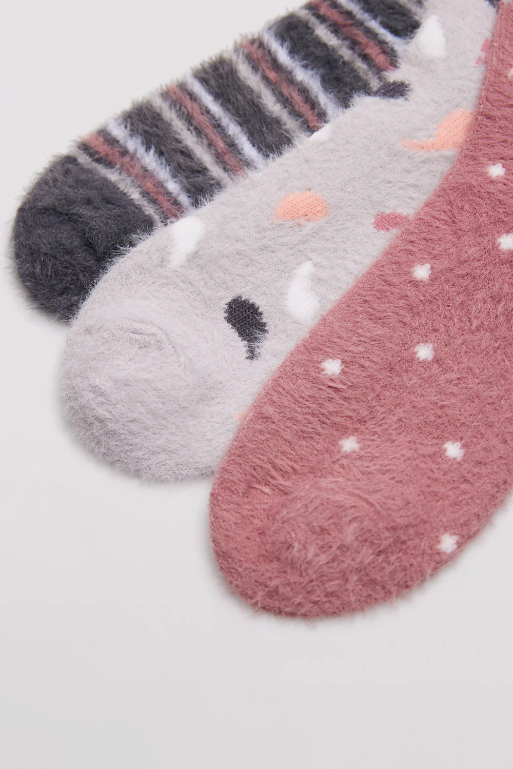 Pacote de 3 meias femininas estampadas - Image 3