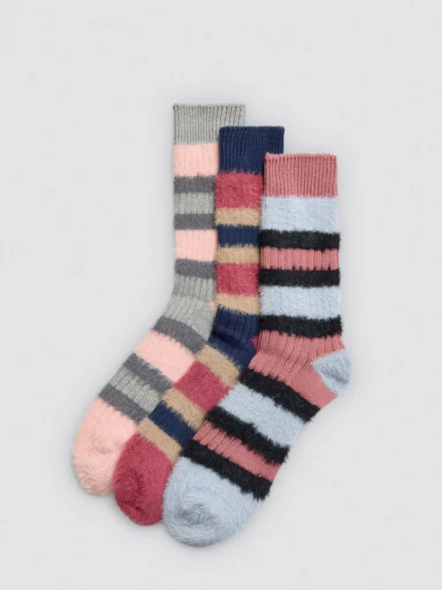 Meias femininas listradas extra macias