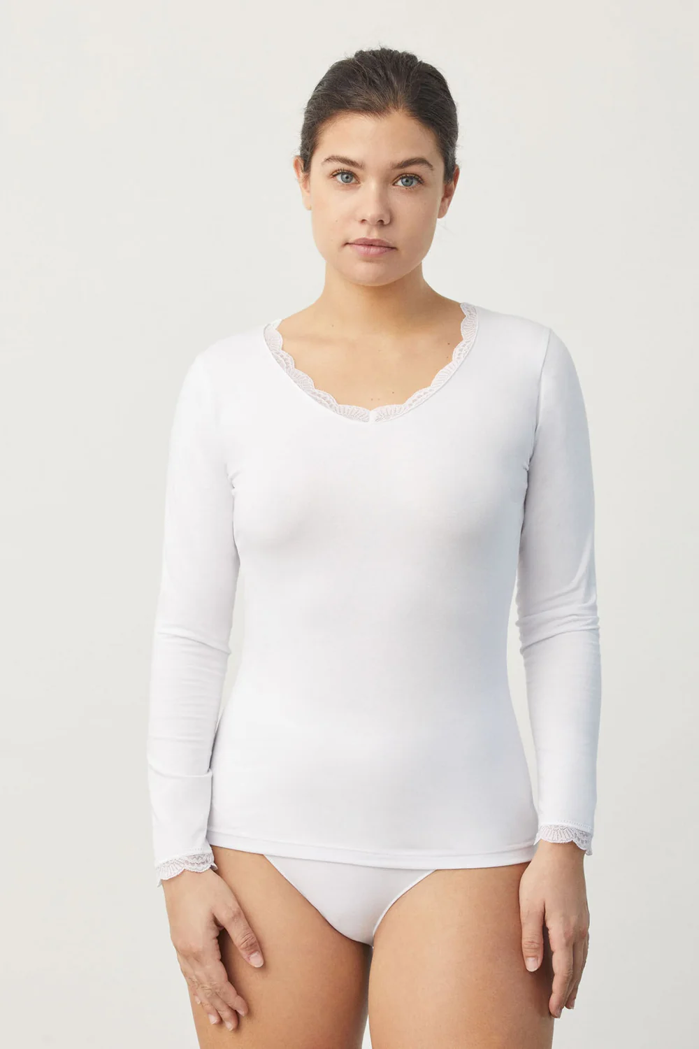 Camisolas lingerie manga longa