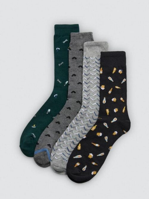 Meias de homem estampadas