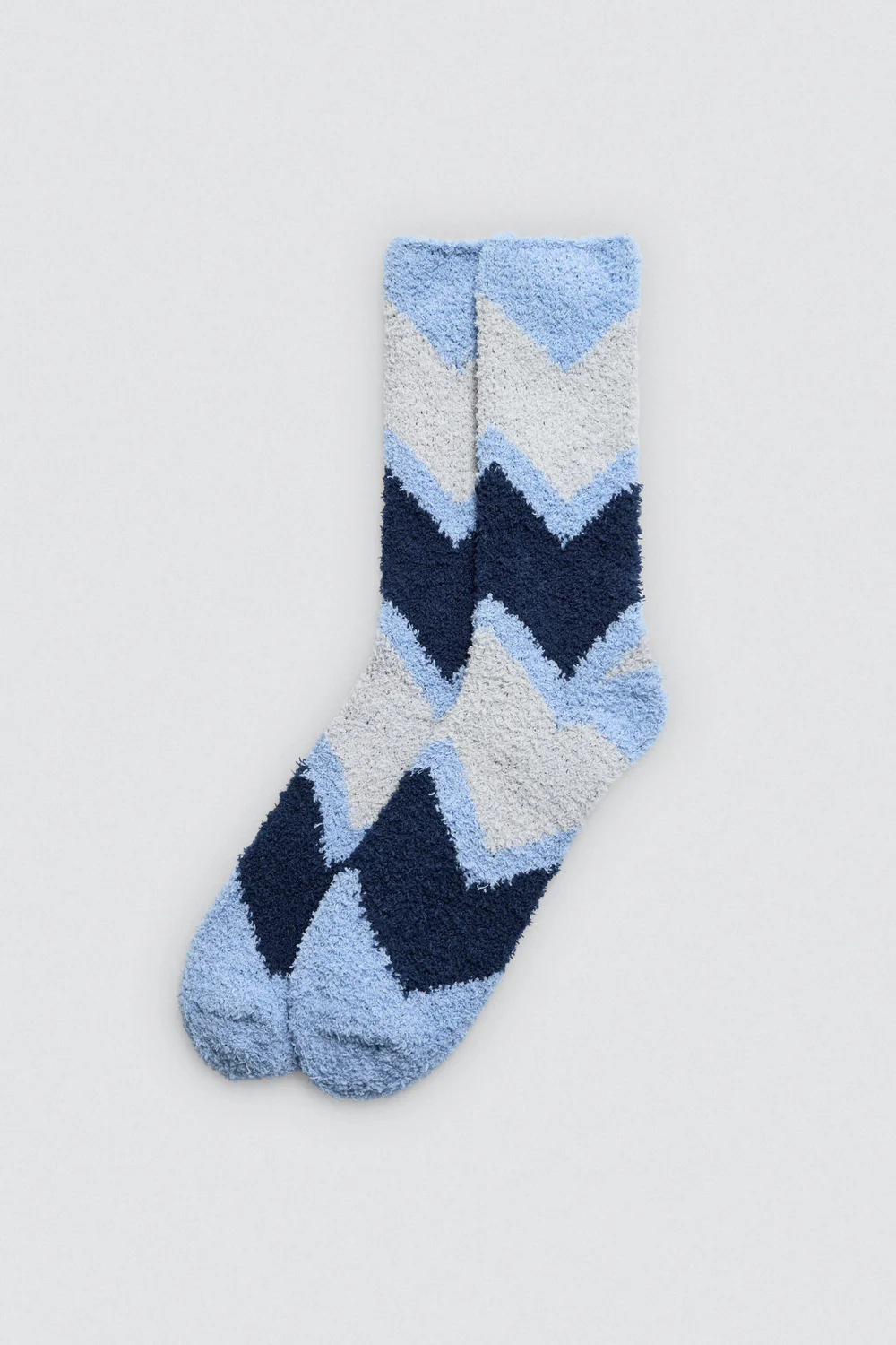 Meias de flanela com punhos antipressão e estampa geométrica - Image 2