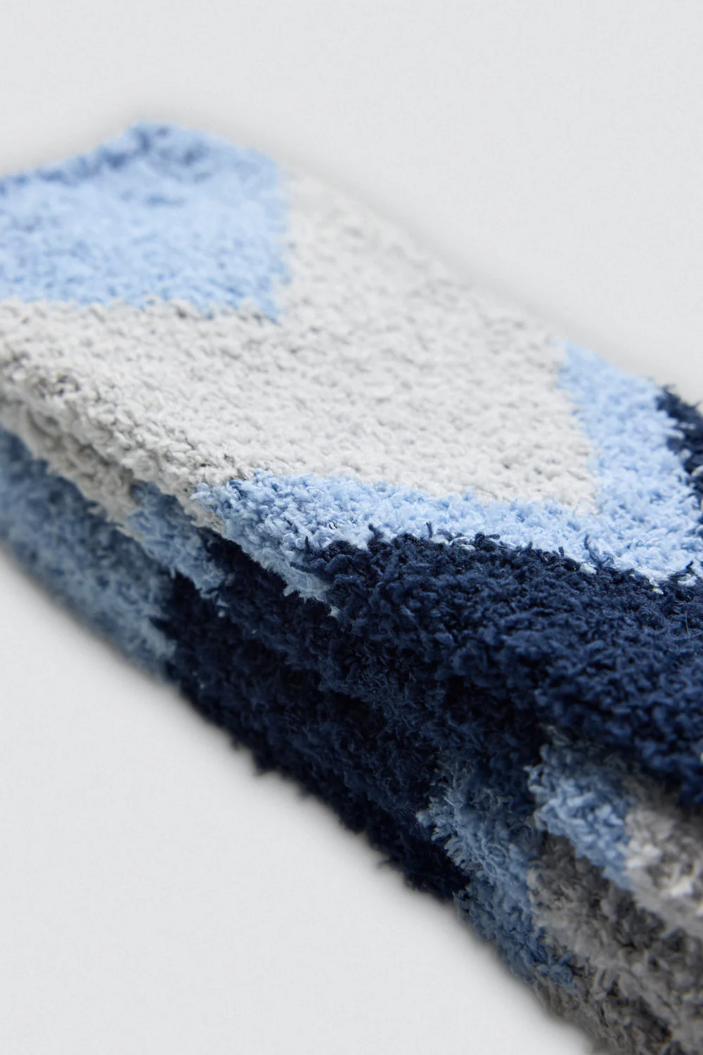 Meias de flanela com punhos antipressão e estampa geométrica - Image 3