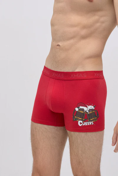 Boxer masculino com estampa de Natal