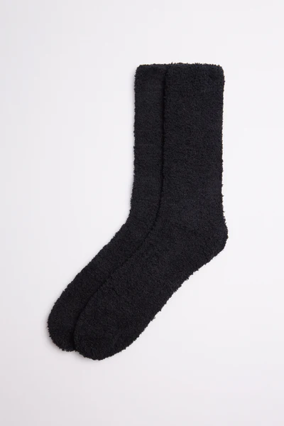 Meias de flanela azul marinho