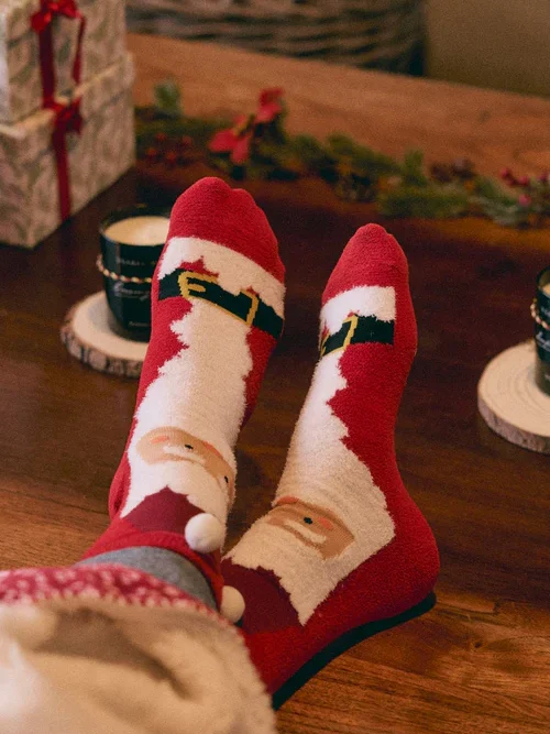 Meias de Natal antiderrapantes para homens