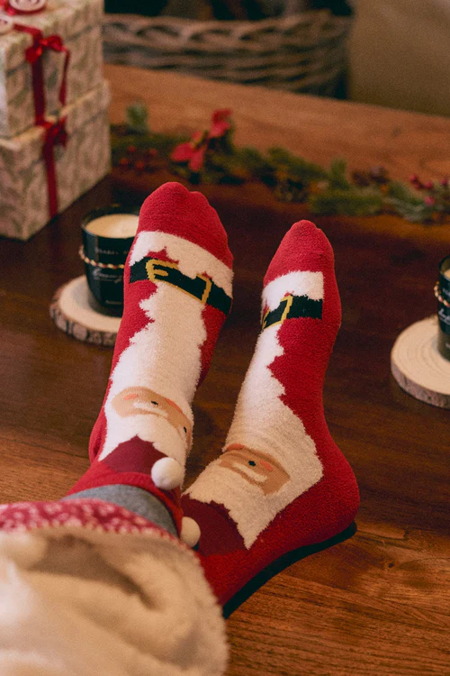 Meias de Natal antiderrapantes para homens