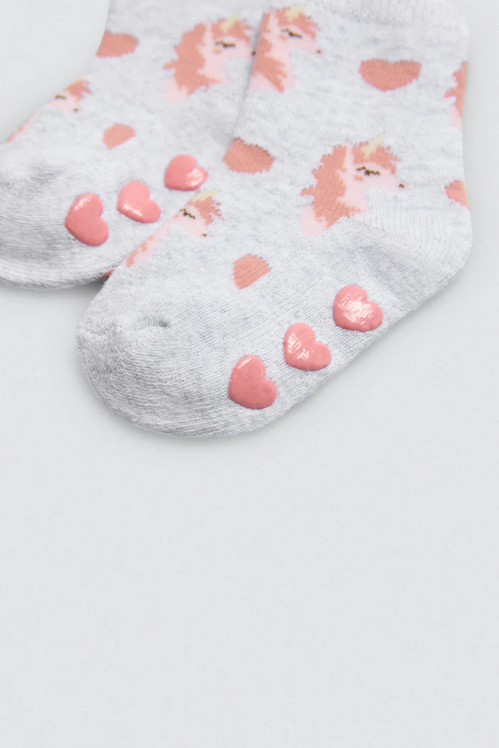 Pacote com 2 meias térmicas antiderrapantes para bebê - Image 5