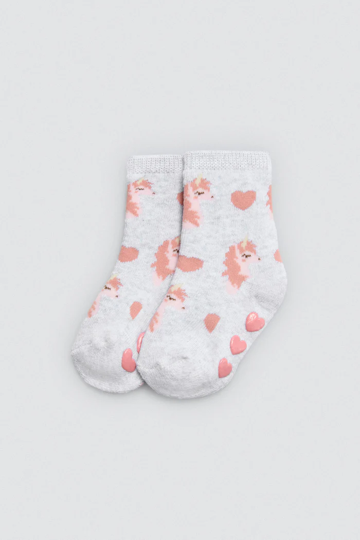 Pacote com 2 meias térmicas antiderrapantes para bebê - Image 4