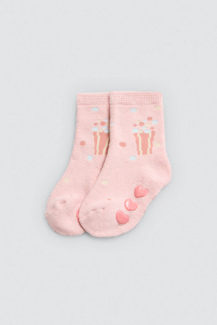 Pacote com 2 meias térmicas antiderrapantes para bebê - Image 3