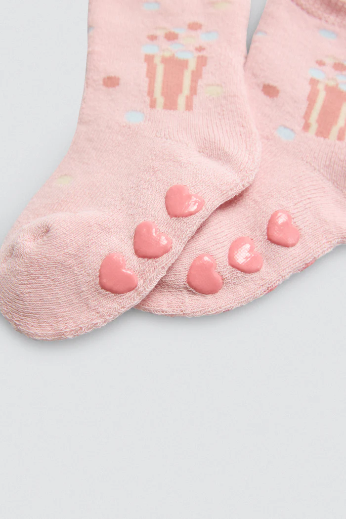 Pacote com 2 meias térmicas antiderrapantes para bebê - Image 2