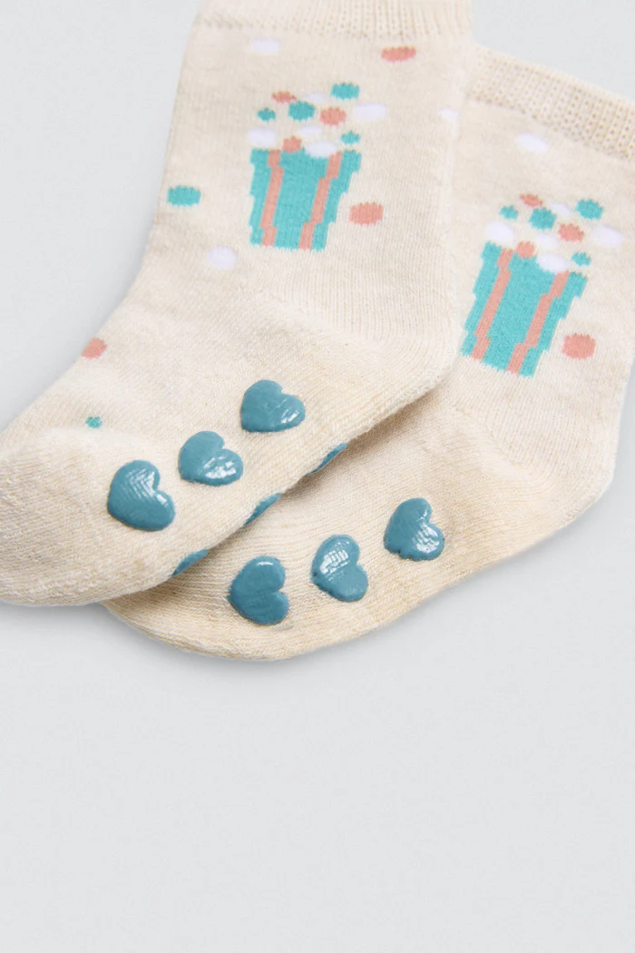 Pacote com 2 meias térmicas antiderrapantes para bebê - Image 9