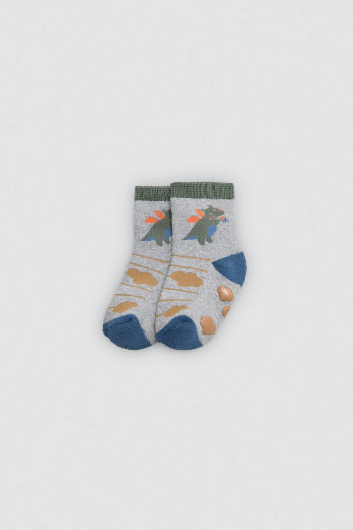 Pacote de 2 meias térmicas antiderrapantes para bebês Dragon Tale - Image 5