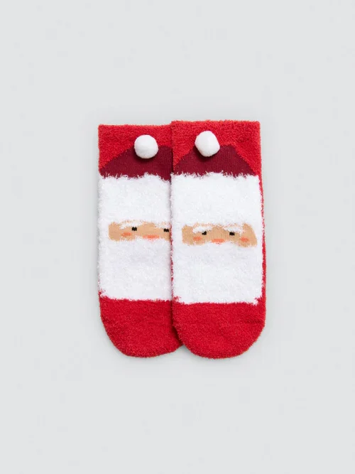 Meias antiderrapantes de Natal para bebês